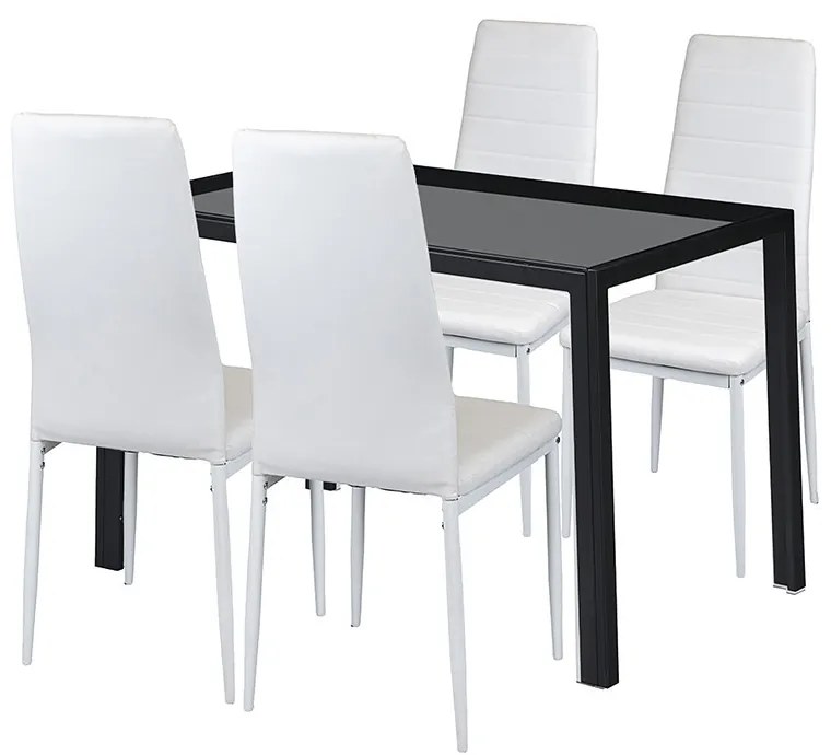 Nicole 4+1 set de sufragerie alb