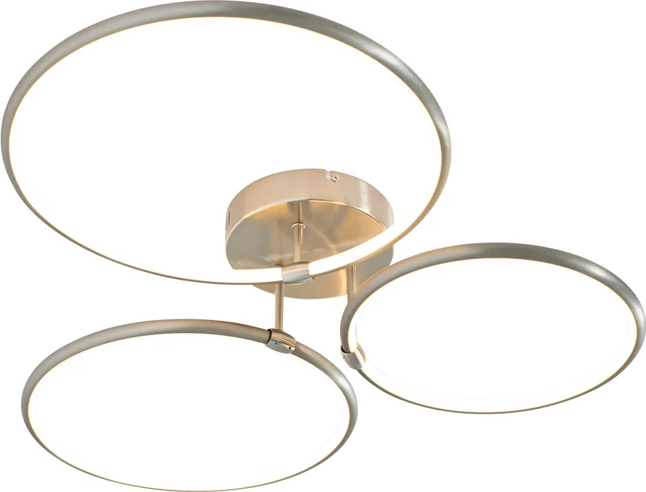 Plafoniera din oțel cu LED inclusă, cu dimmer în 3 trepte, cu 3 lumini - Joaniqa