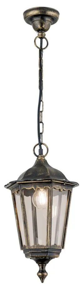 Pendul exterior stil clasic IP43 Puchberg AL 11K/82502 schwarz-gold/rauch OR