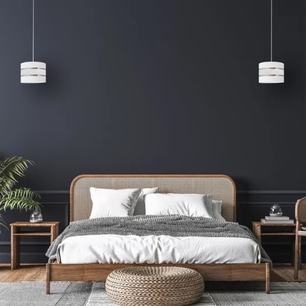 Lustră pe cablu HELEN 1xE27/15W/230V d. 20 cm albă