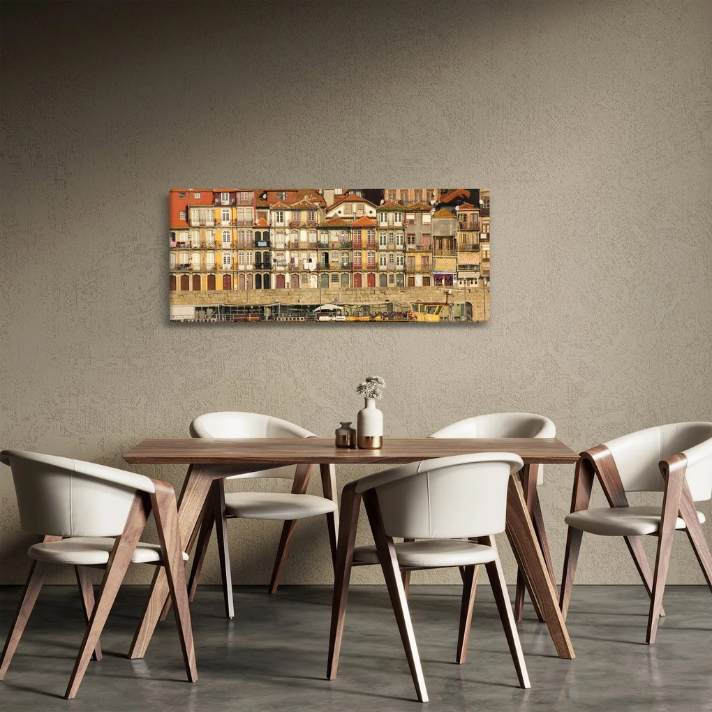 Tablou - Cartierul Waterfront, Portugalia (120x50 cm)