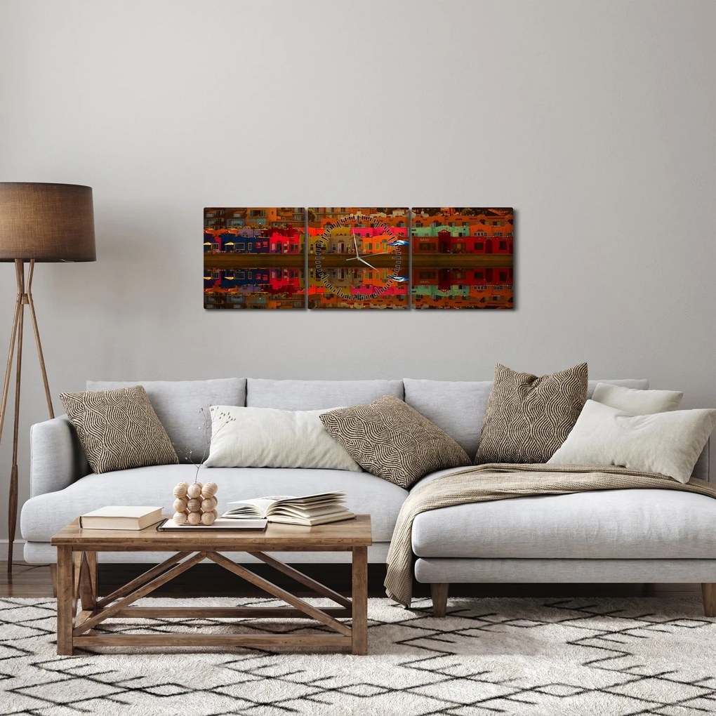 Tablou - Loc pentru baie de vară (cu ceas) (90x30 cm)
