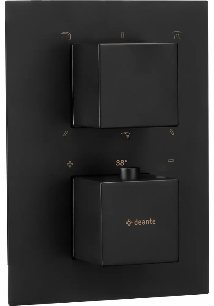 Corp incastrat pentru baterie dus Deante Box negru