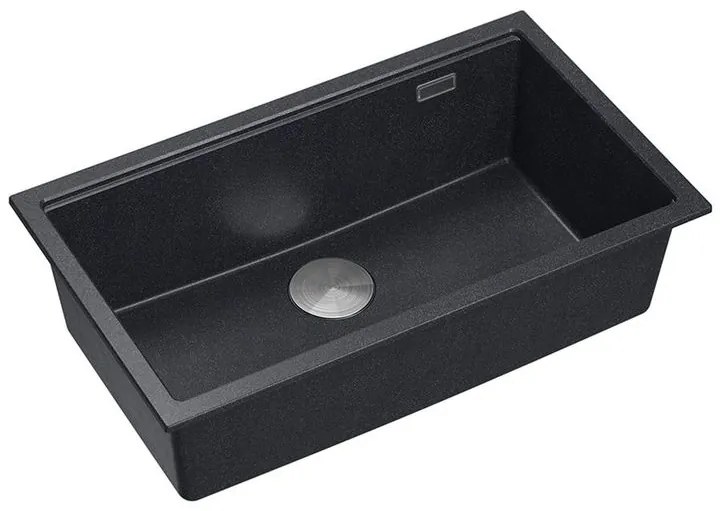 Chiuveta din granit Logan 110 negru metalic