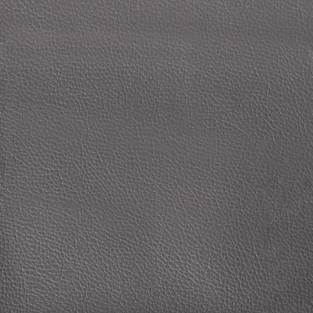 Taburet, gri, 60x50x41 cm, piele ecologica Gri, 60 x 50 x 41 cm