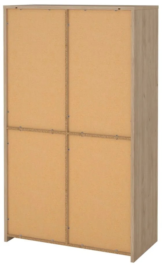 Vitrină albă-în culoare naturală cu aspect de lemn de stejar 100x170x48 cm Next – Tvilum