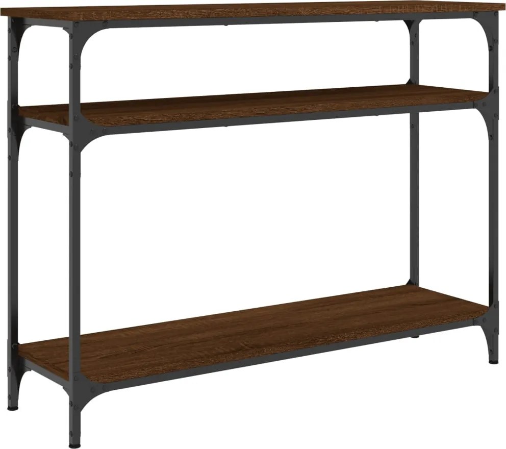 vidaXL Măsuță consolă, stejar maro, 100x29x75 cm, lemn prelucrat