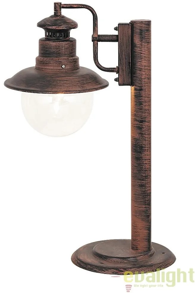Stalp de iluminat cu protectie IP44 de exterior, finisaj maro antic, Odessa 8165 RX