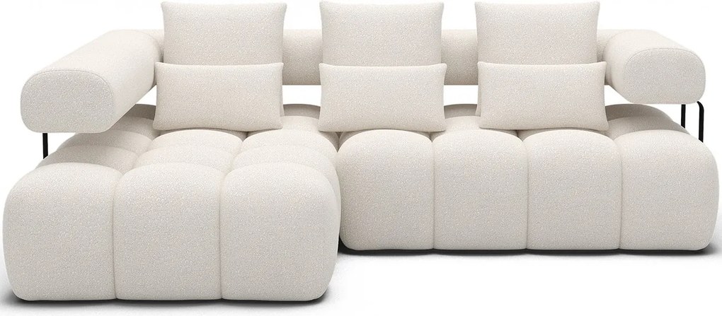 Colțar lemn masiv extensibil modern Levvi Personalizabil, 260 × 184 × 102 cm - Stânga