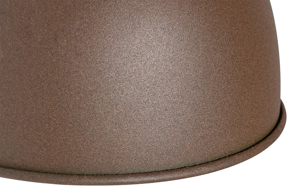 Lampă de perete exterioară industrială maro ruginit rotundă IP44 - Natas