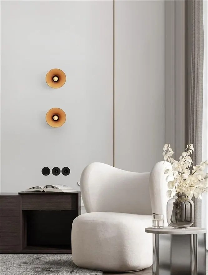 Aplica stil decorativ ONIA negru/auriu, NVL-9695317
