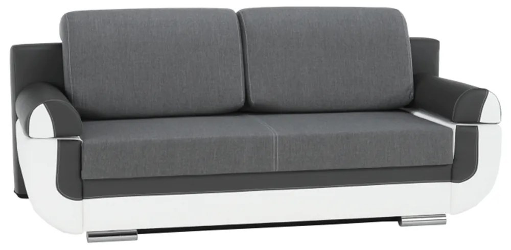 Canapea extensibila Kardyn alb-gri, 204/89/90 cm