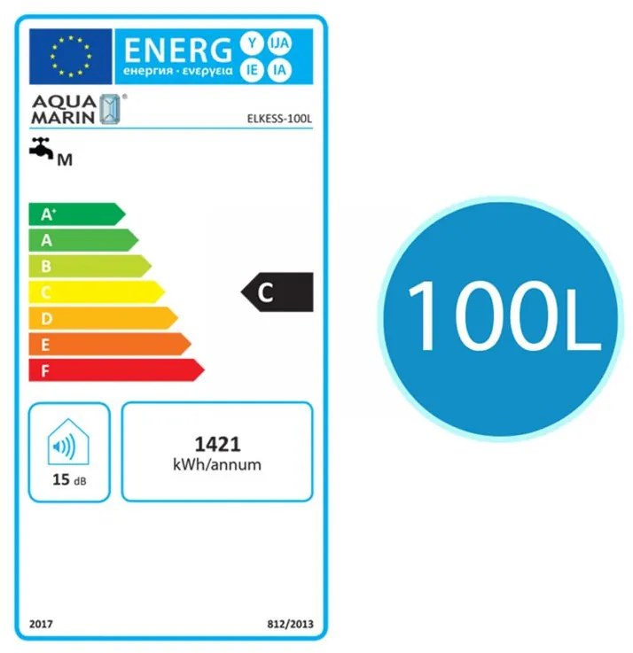 AQUAMARIN Boiler electric 100 l, alb