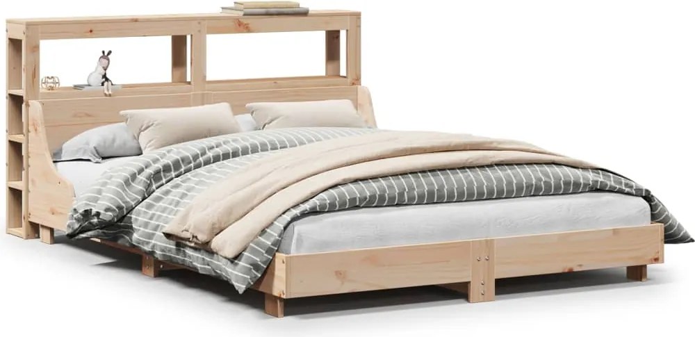 vidaXL Cadru de pat fără saltea, 120x190 cm, lemn masiv pin