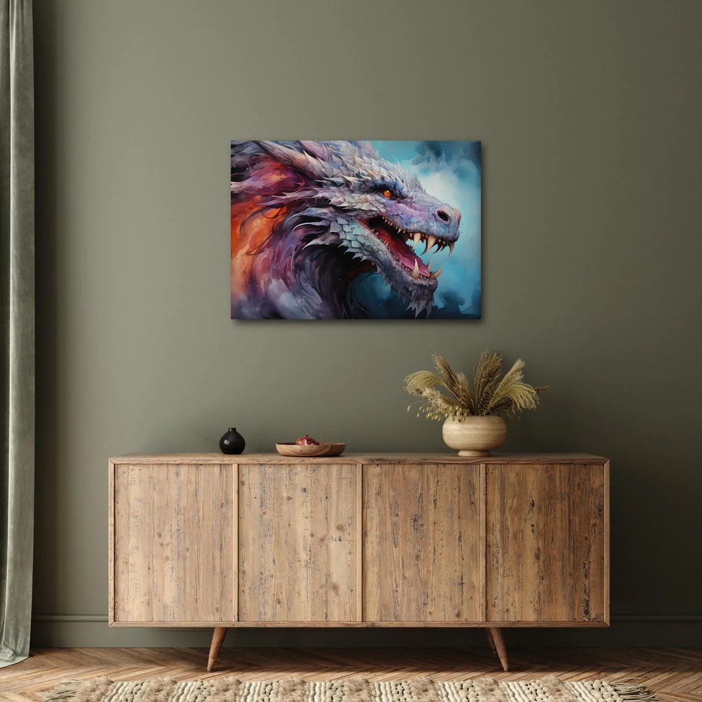Tablou - Ilustrație a unui dragon (70x50 cm)