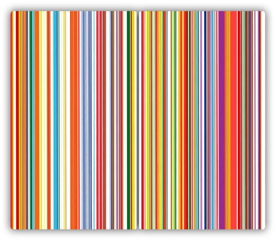Tocator din sticla dungi colorate