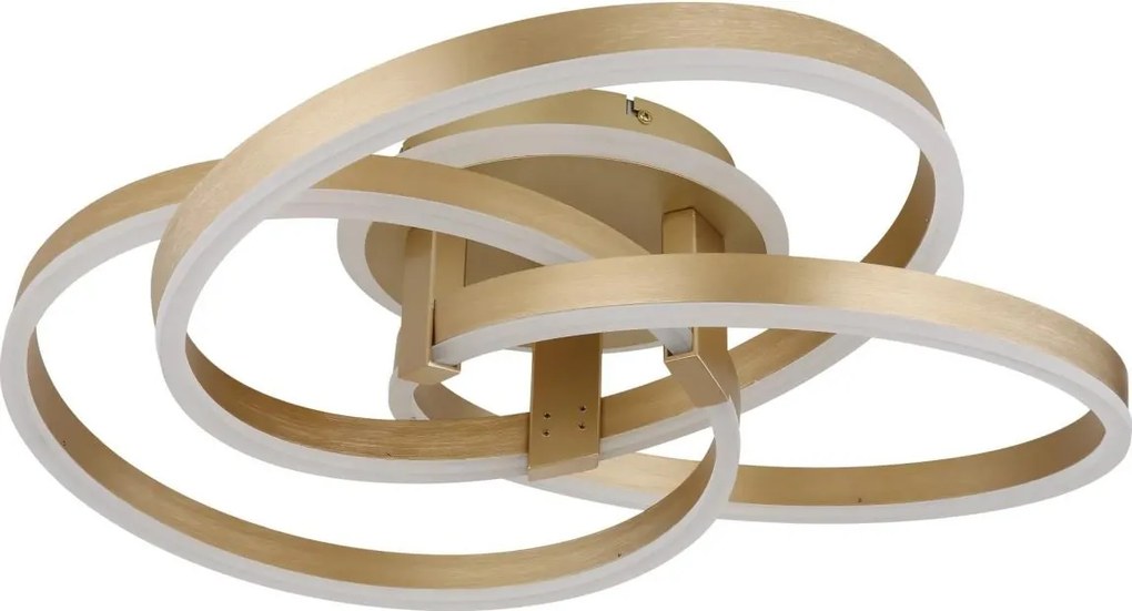 Globo 67163-56G - Plafonieră LED dimerizabilă HERWIG 56W/230V 57,5x60 cm aurie+telecomandă