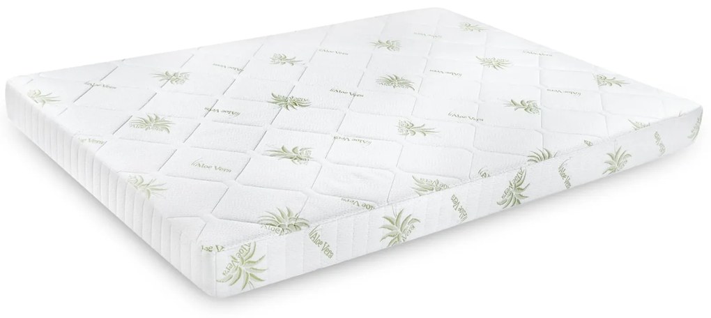 Saltea Anatomica  FermiMax Aloe Vera 140x200x15 spuma poliuretanica HD, husa lavabila si detasabila cu fermoar, fermitate ridicata