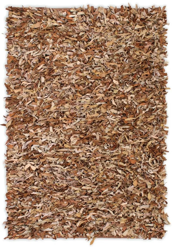 Covor fire lungi, piele naturala, 80x160 cm, Bronz natural Cafeniu, 80 x 160 cm