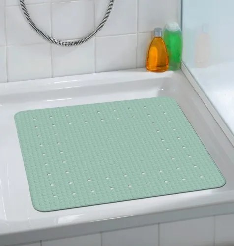 Covoras pentru baie antiderapant, din TPR, Mirasol Verde Mint, 54 x 54 cm