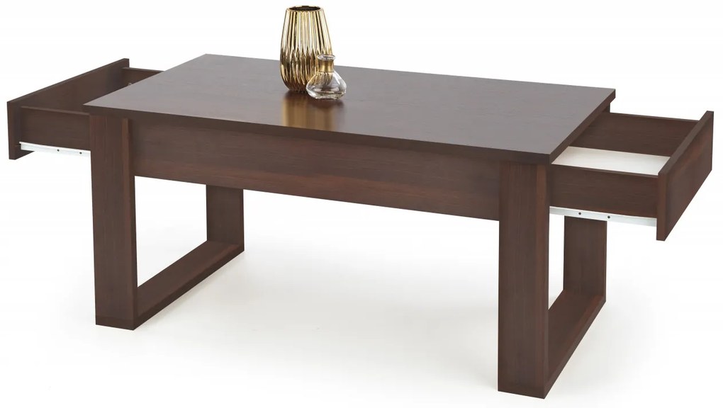 Masa de cafea dreptunghiulara Nea nuc inchis L110 cm