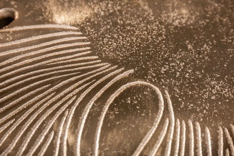 Masuta cu aspect deosebit Leaf 57cm, auriu