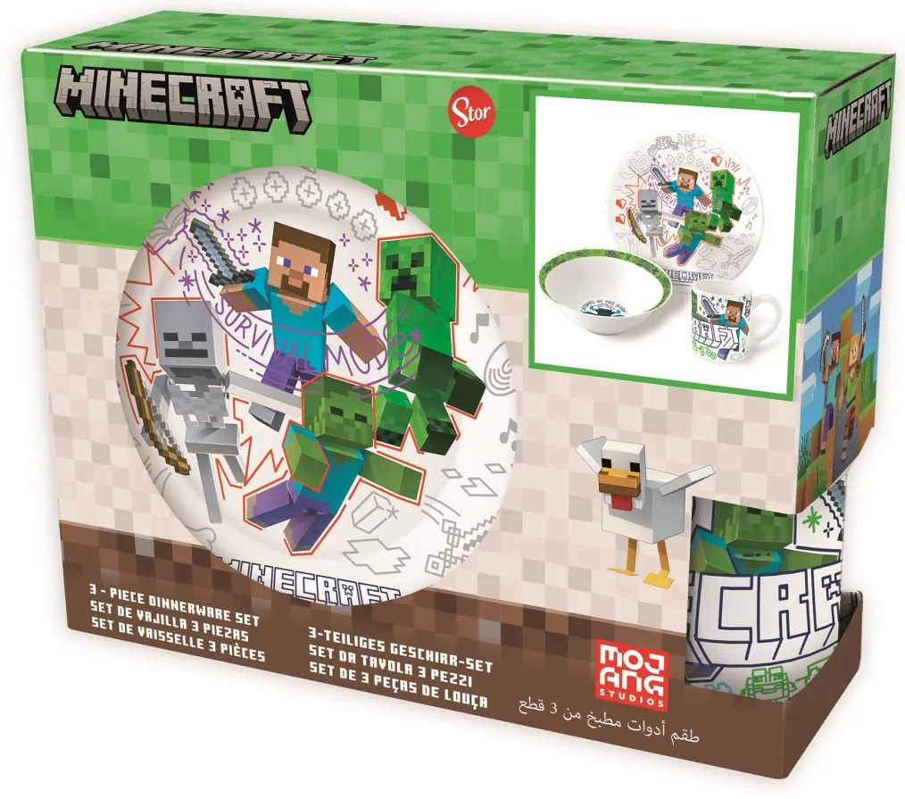 Minecraft Explore More set de veselă din porțelan în cutie cadou