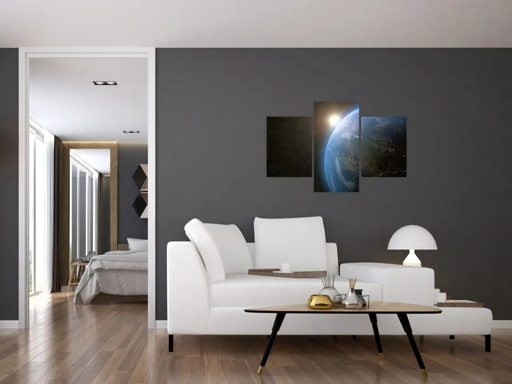 Tablou - Pământul privit din spațiu (90x60 cm)