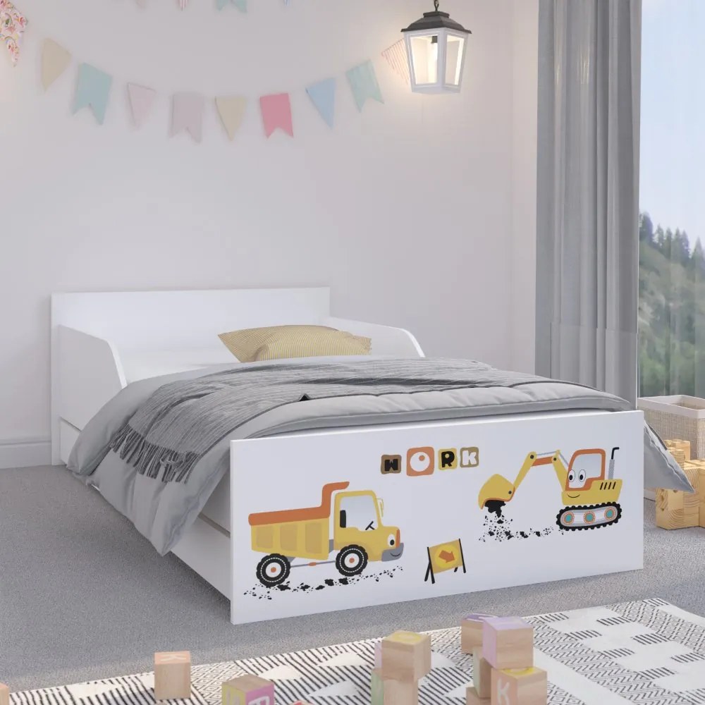 Pătuţ de înaltă calitate 180 x 90 cm pentru micii constructori