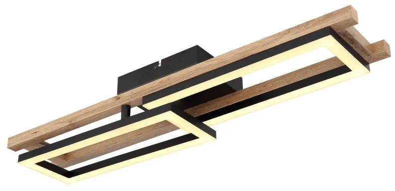 Plafoniera LED design modern ILLA negru, maro 69x36,5cm