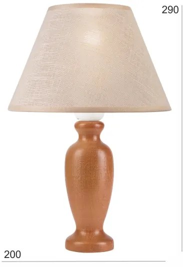 Lampă de masă AMFORA 1xE27/60W/230V maro/fag