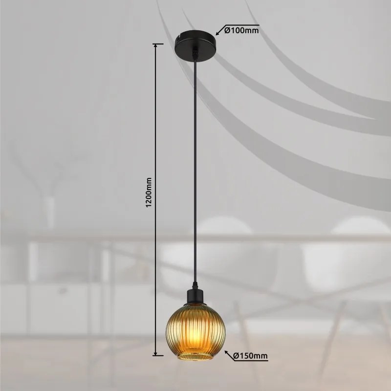 Pendul design modern ZUMBA negru/verde