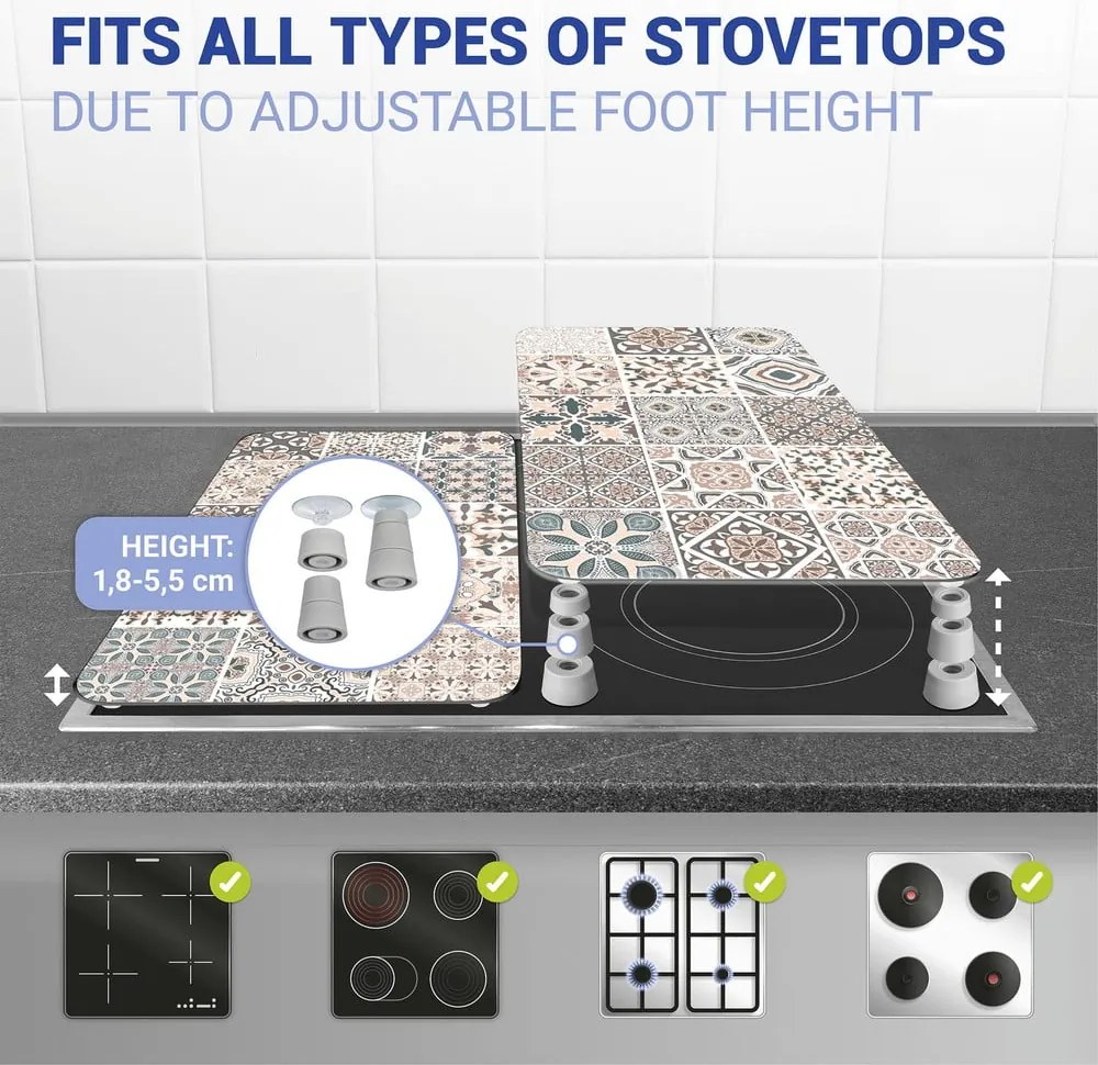 Set 2 protecții din sticlă pentru aragaz Wenko Universal Tile
