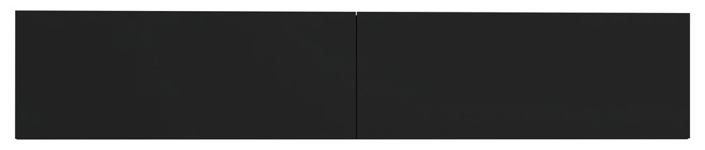 Comoda TV Isla, 2 Usi, Negru, 135 x 28 x 25 cm