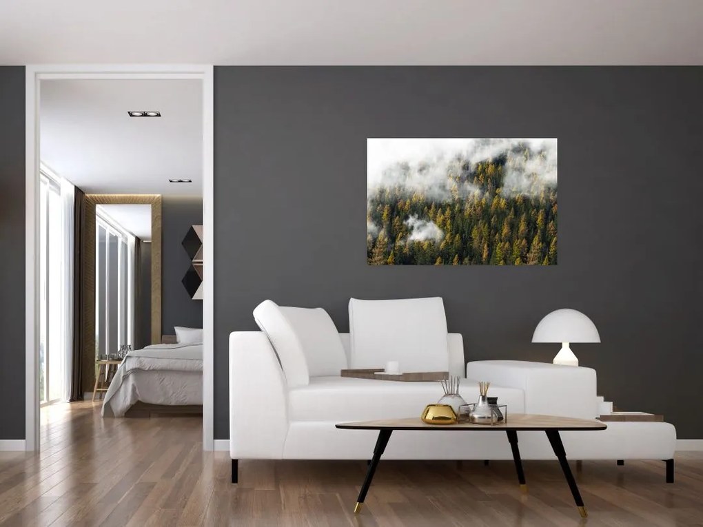 Tablou - Pădure în nori (90x60 cm)