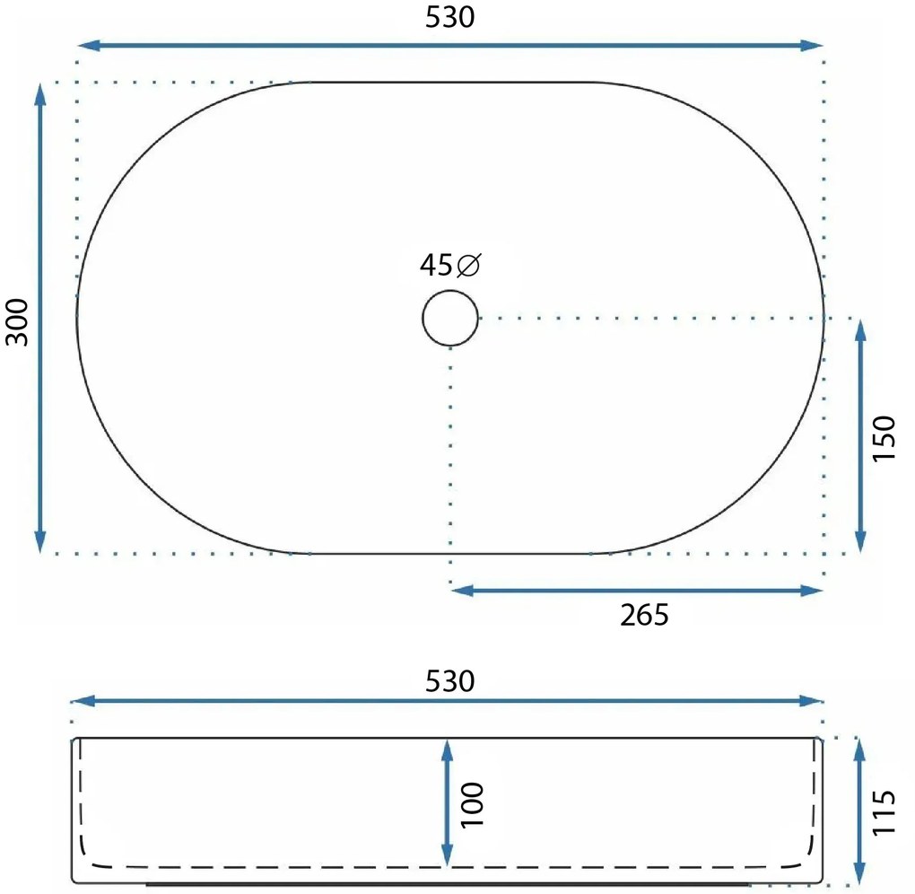 Lavoar pentru blat Layla 50 Alb, Rea