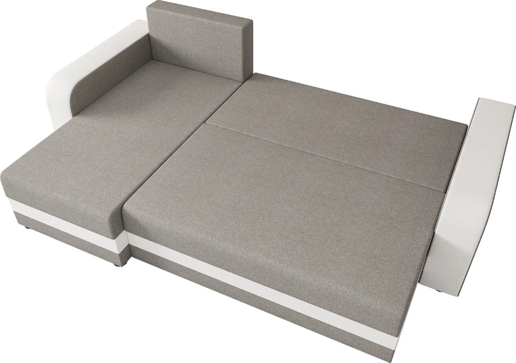 Coltar extensibil de colt VALERIO, gri inchis/gri deschis, reversibil, 238x140 cm + 2 perne GRATUIT