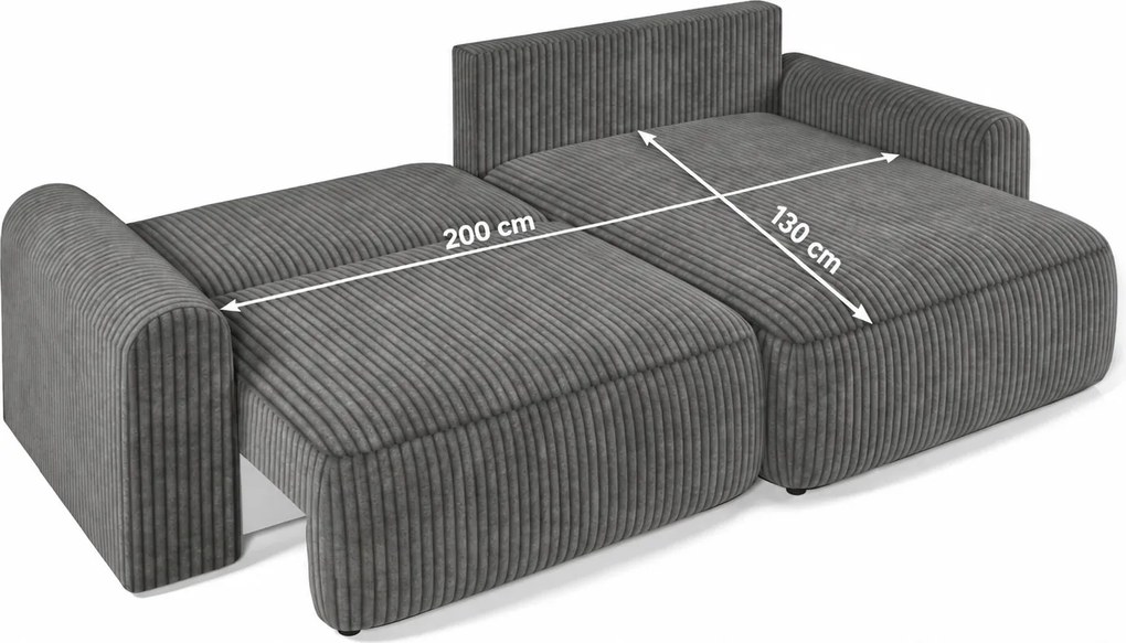Coltar extensibil reversibil NORDEN PAROS 250x140 cm, crem