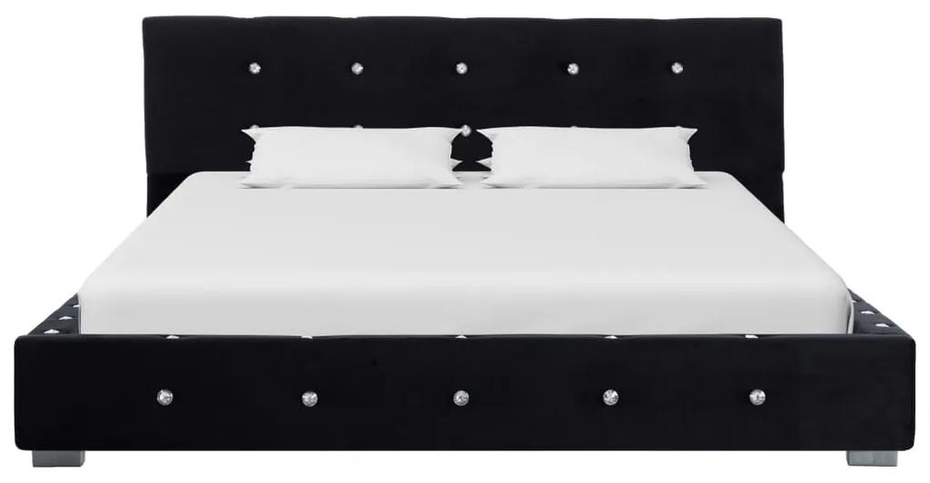 280383 vidaXL Cadru de pat, negru, 120 x 200 cm, catifea
