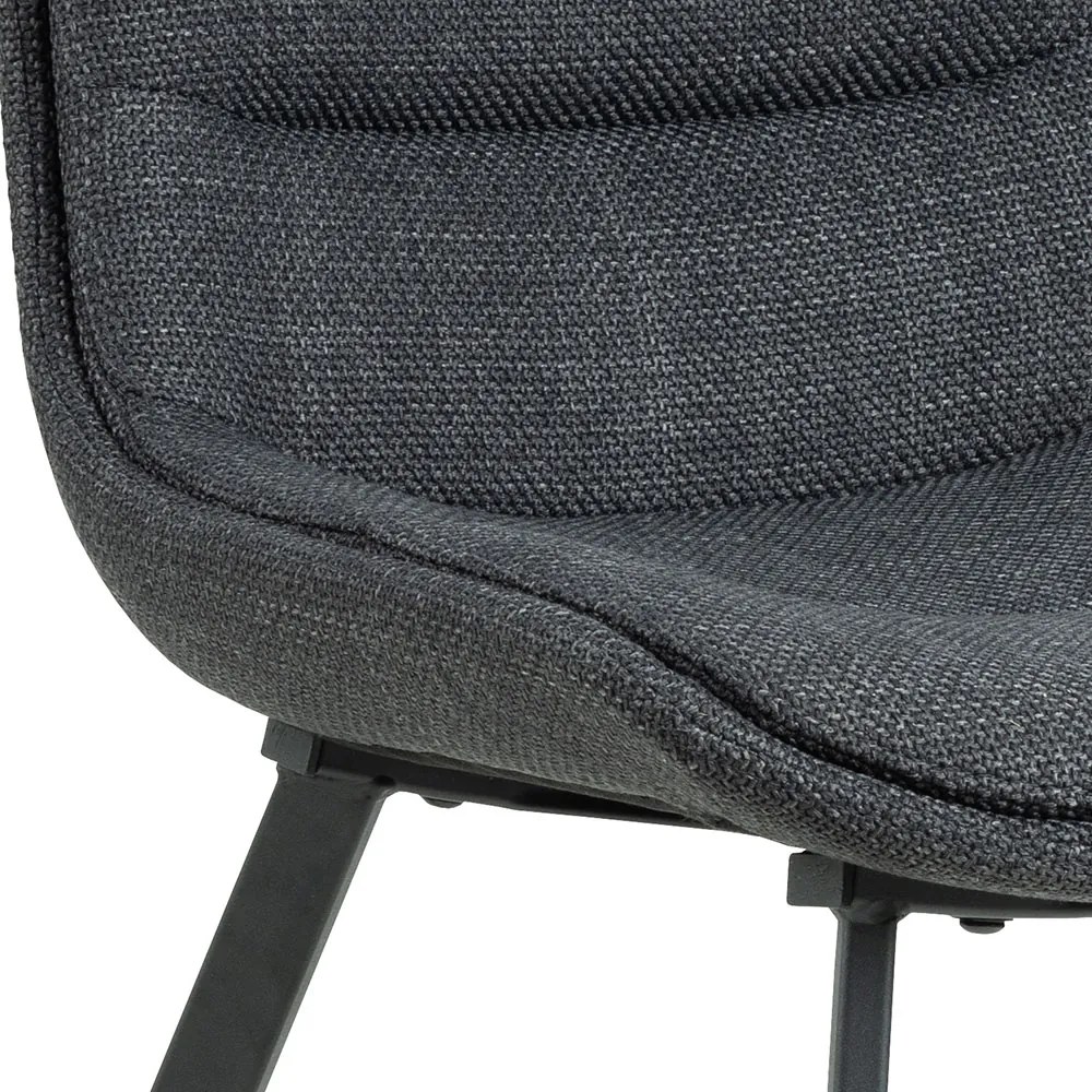 MAZZONI EXPORT IDA Antracit (material Basel 19) - SCAUN TAPIȚAT MODERN PENTRU SALON/SUFRAGERIE LOFT