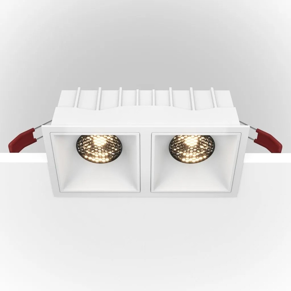 Spot LED incastrabil cu 2 surse de iluminat Alpha alb, 30W, 3000K
