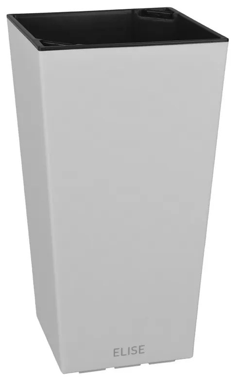 Gardenico Ghiveci flori Elise alb mat, 20 x 36 cm, 20 cm