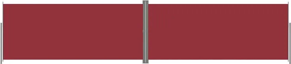 vidaXL Copertină laterală retractabilă, roșu, 220x1000 cm