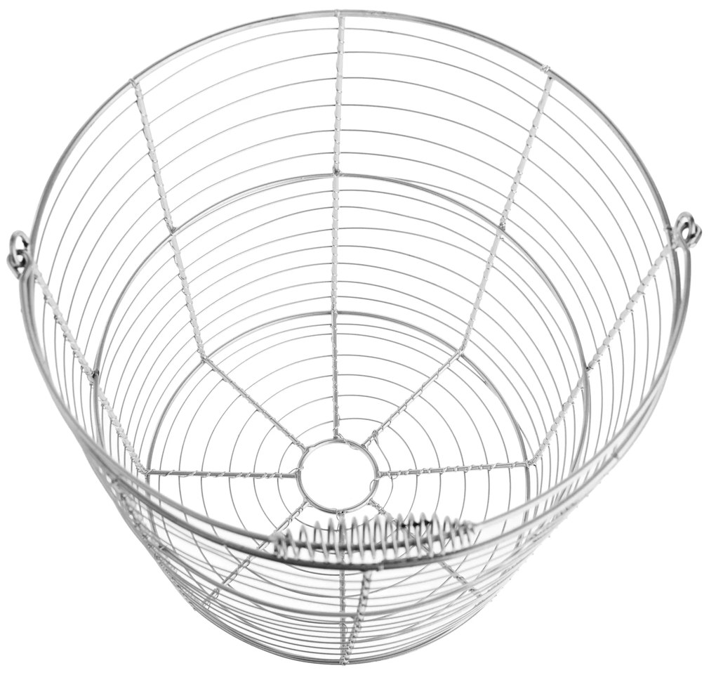 Set de 2 coşuri rotunde, metal argintiu, RUSLO