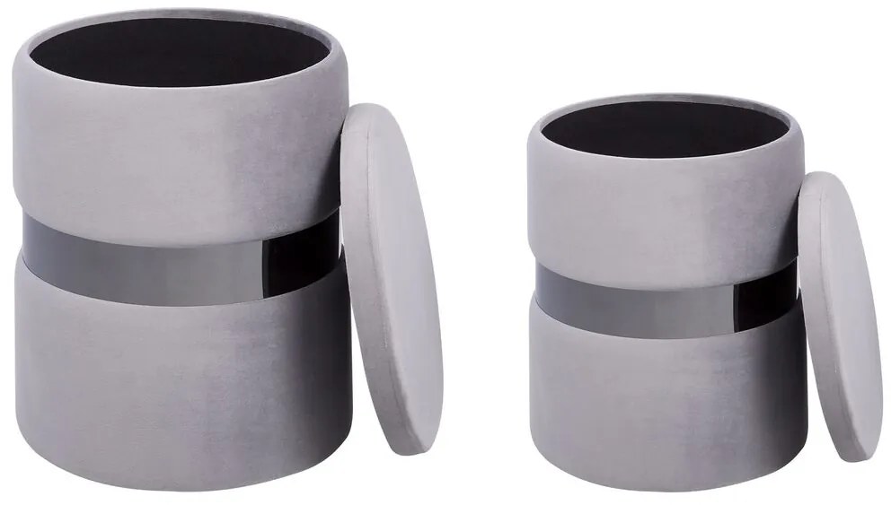 Set 2 buc taburete Dorina (gri). 1078635