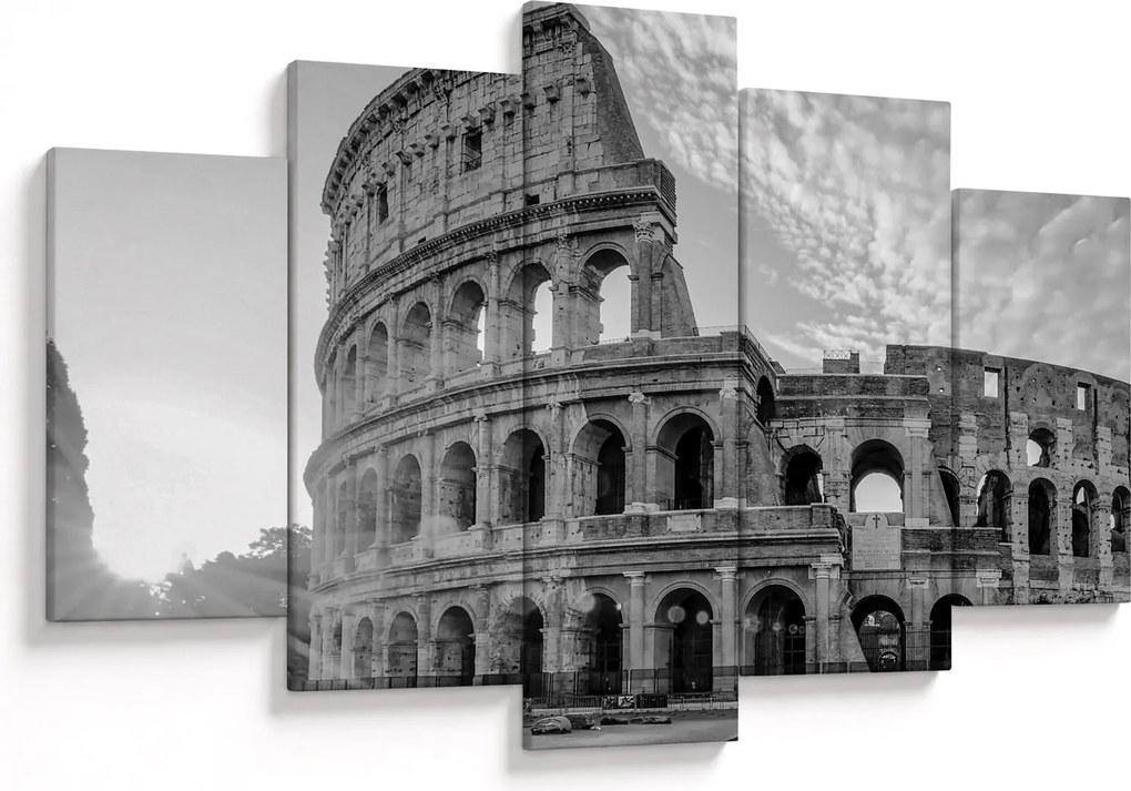 Tablou - Colosseum din Roma, alb-negru (150x105 cm)
