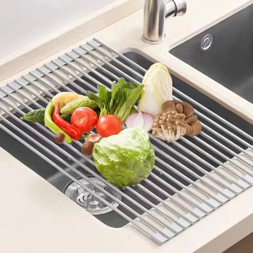 Scurgator rollup din inox Pyramis, 420x335x10 mm