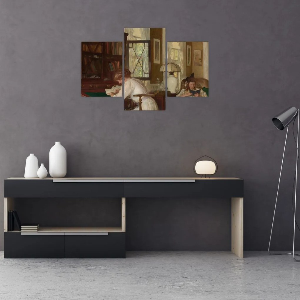 Tablou - Edmund Tarbell, Josephine and Mercie, reproducere (90x60 cm)