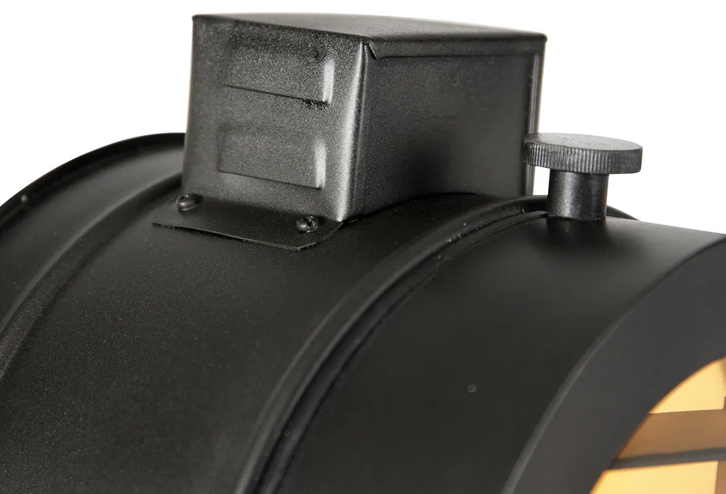 Lampă de podea cu trepied negru cu spot din lemn Studio - Radient