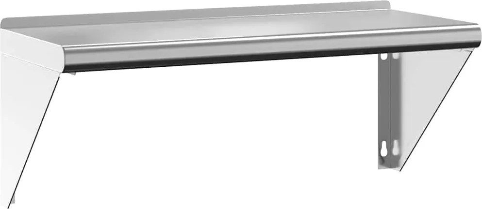 vidaXL Raft de perete, 75x30x31 cm, argintiu, oțel inoxidabil